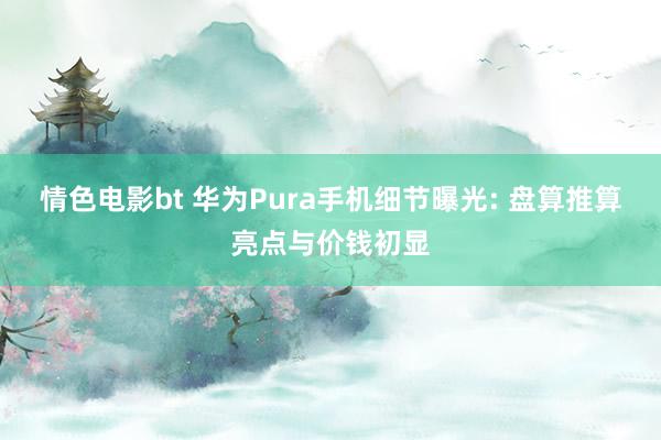 情色电影bt 华为Pura手机细节曝光: 盘算推算亮点与价钱初显