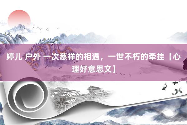 婷儿 户外 一次慈祥的相遇，一世不朽的牵挂【心理好意思文】